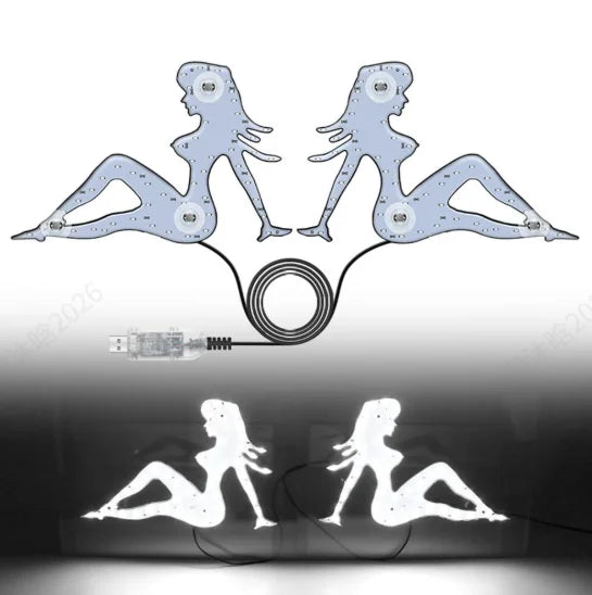 USB RGB Dynamic Big Devil Eyes Light for Cars Trucks, LED Window Screen Animation Sign Flexible Display Panel