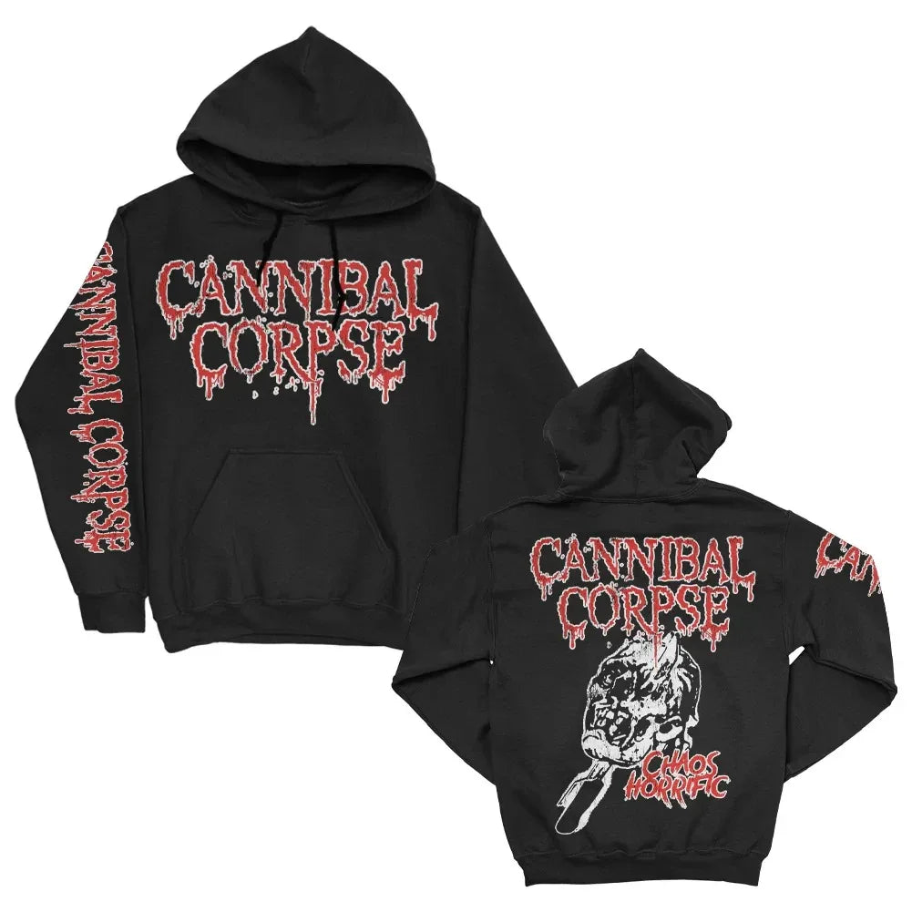 Death Metal Band Cannibal Corpse Graphic Print Hoodie Men Women Harajuku Hip Hop Punk Sweatshirt Loose Casual Oversized Pullover
