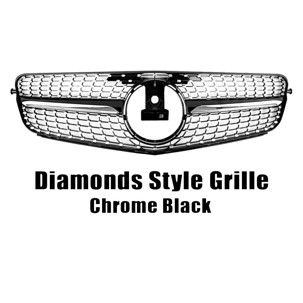 XVIP Front Bumper Grille Hood Grille For Mercedes Benz C W204 C43 2008-2014 C180 C200 C250 C300 AMG GTR Diamond Style Grille