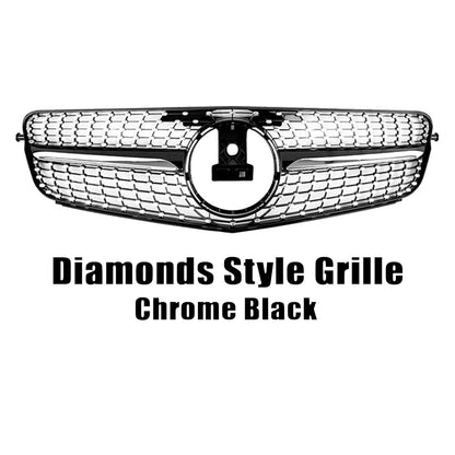 XVIP Front Bumper Grille Hood Grille For Mercedes Benz C W204 C43 2008-2014 C180 C200 C250 C300 AMG GTR Diamond Style Grille