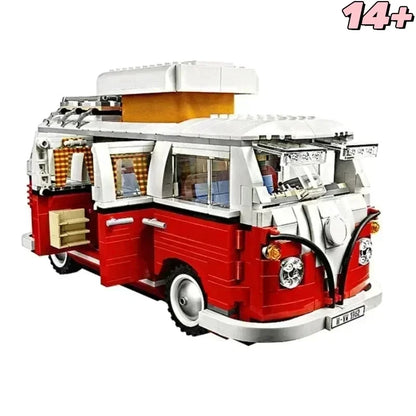 1332 Pieces of technology T1 campervan bus car assembly model fit building block set brick Christmas toy gift