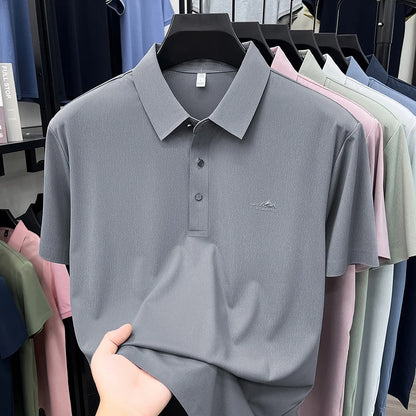 2026High-end Summer New Quick-dry Polo Shirt Men's Short-sleeved T-shirt Casual Business Collar Men's Top Shirt