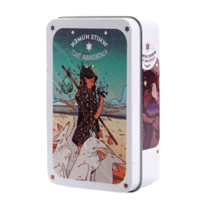 Vintage Art Collectible Cards Tin Box Set, Beginner Leisure Table Game Cards, Creative Gift for Family & Friends Party