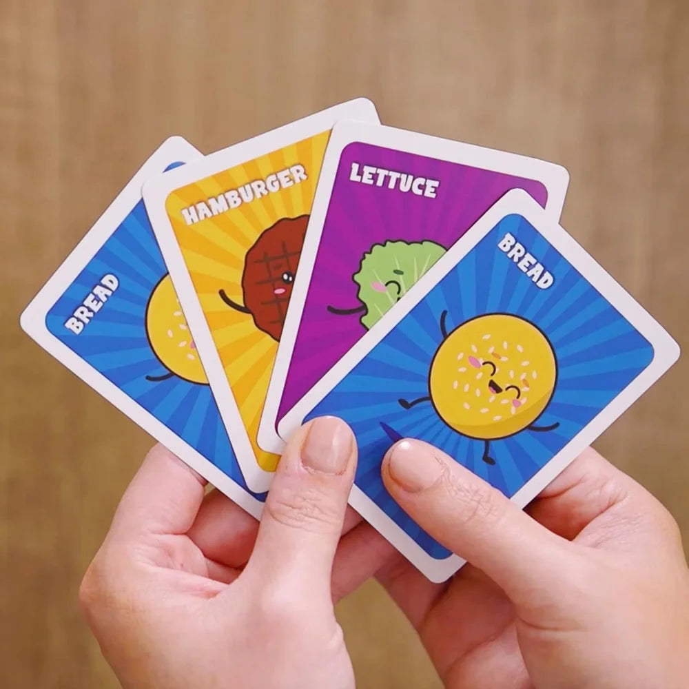 Slapburger Card Game - Fast-Paced Family Party Games Game Night & Friends - Easy to Play Card Game 2-6 Players