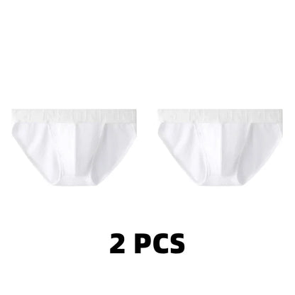 1/2/3 PCS Men's Underwear Mens Breathable Thread Modal Panties Breathable Skin Friendly Mid Rise High Fork Solid Color Briefs