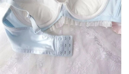 YUQI Sexy Japanese Sweet Bra Set G Cup Large Cup Women's Underwire Heavy Lace Thin Cup Comfort Pure & Sensual Lingerie  push up