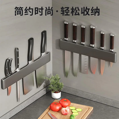 Modern Minimalism Wall-Mounted Kitchen Multi-Functional Shelf Simple Knife Holder Storage Organizer for Kitchen Knives