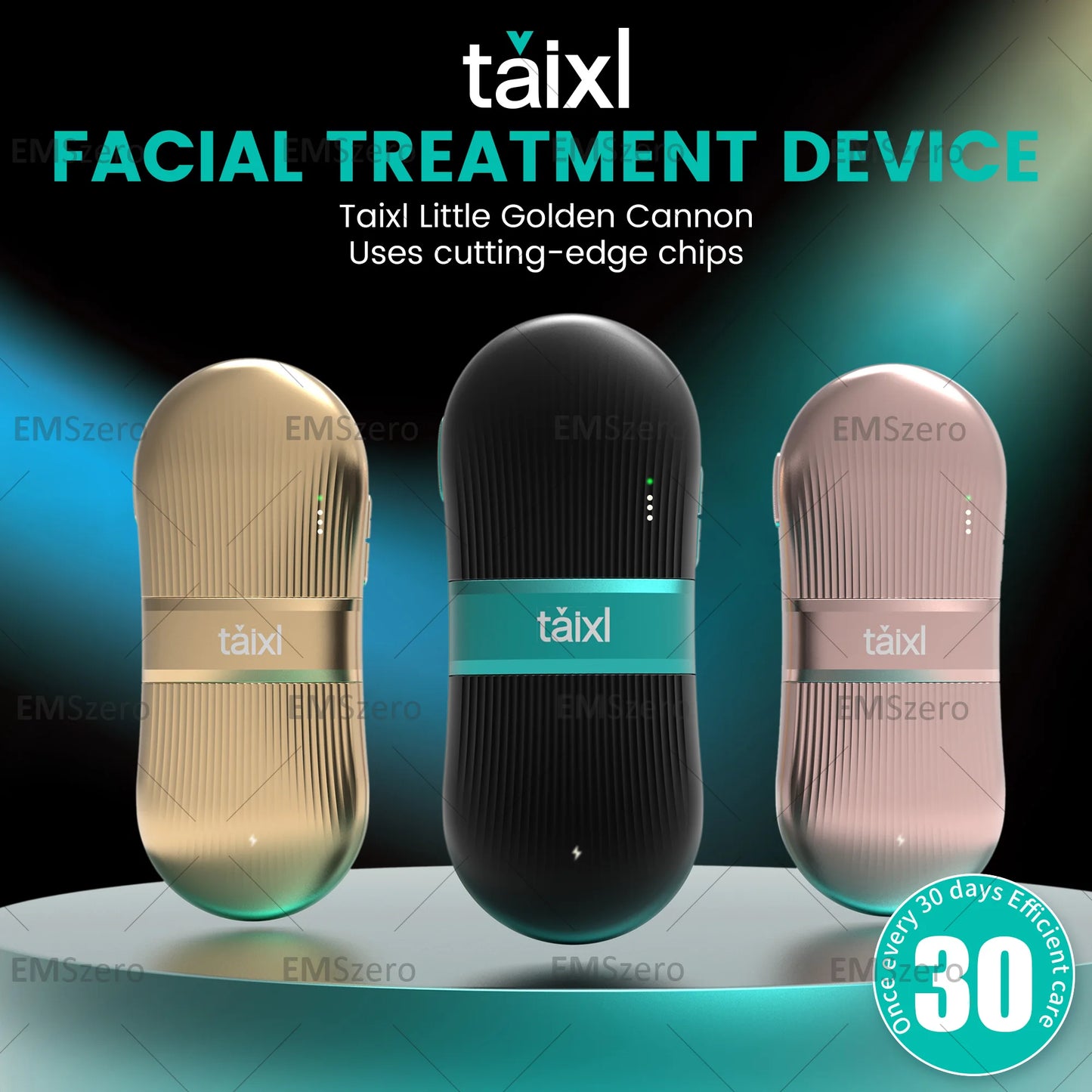 Portable Ultrasound Skin Care Tool with Yellow Light Energy Lift Tighten Restore Skin Luster AI Safety Protection