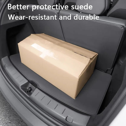 For Tesla Model YL 6-Seater Rear Trunk Mat Leather Full Coverage Seat Backrest Protective Pad Cover Cargo Liner Anti Dirty Mat
