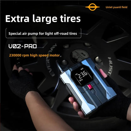 New 12V car Emergency jump starter Air Pump All-in-One Machine, 150 PSI Car Tires Air Pump for Auto, Motorcycles, Bikes, Balls