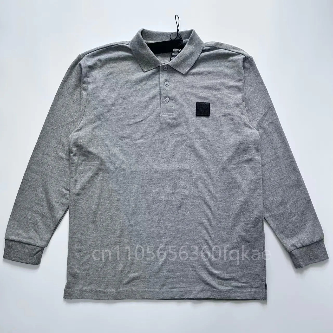 Top Compass Patch Long Sleeved Polo Shirt Spring Autumn All Cotton Casual Men's Luxury Golf Long Sleeved T-shirt Top Asian S-3XL