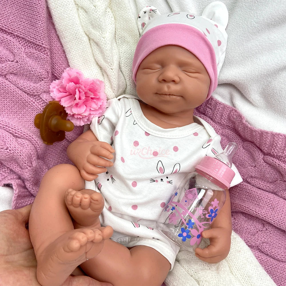 20Inch Open Mouth Pascale Full Soft Body Silicone Reborn Baby Lifelike Skin Veins Doll Anatomically Correct for Gift