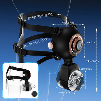 Wearable Automatic Male Masturbator with Removable Belts LCD Adjustable Males Adults Sex Toys Penis Masturbation Stroker for Men