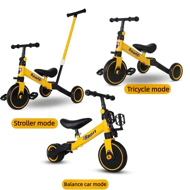 Children's Multifunctional Slide Ride-On Push Cart Trike Three-in-One Lightweight Baby Multifunctional Trike for Toddlers