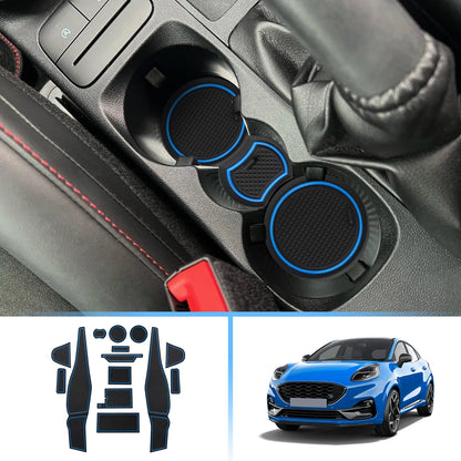 RUIYA for Ford Puma MK2 Puma II 2020-2024 Car Door Groove Mat Ford Puma Anti-slip Slot Pad Auto 2024 Ford Puma MK2 Accessories