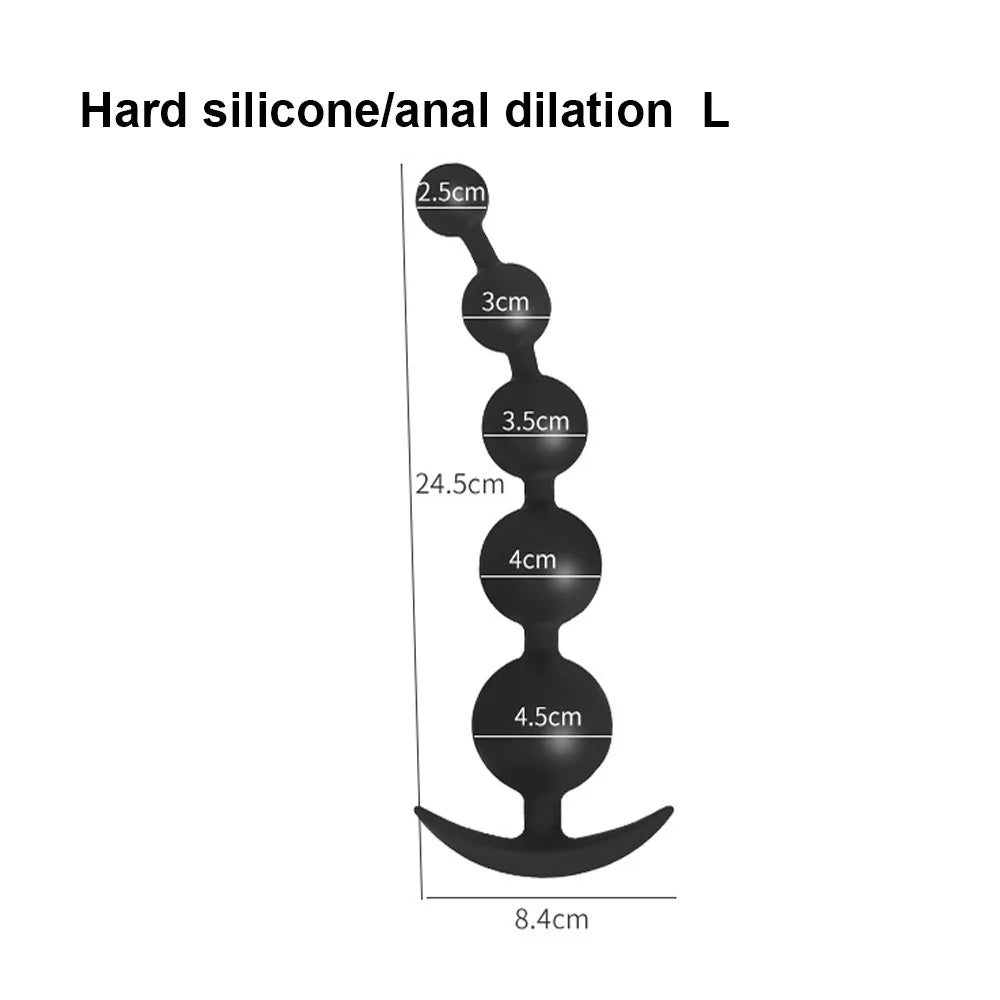 Huge Anal Plug 9cm Anal Beads 100% Liquid Silicone Soft Anal Balls Big Buttplug Prostate Massager Adult Sex Toys For Men