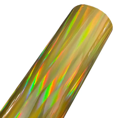 Gloss Holographic Chrome Vinyl Wrap Rainbow Finish Roll DIY Air-Release Adhesive Car Decal Wrapping