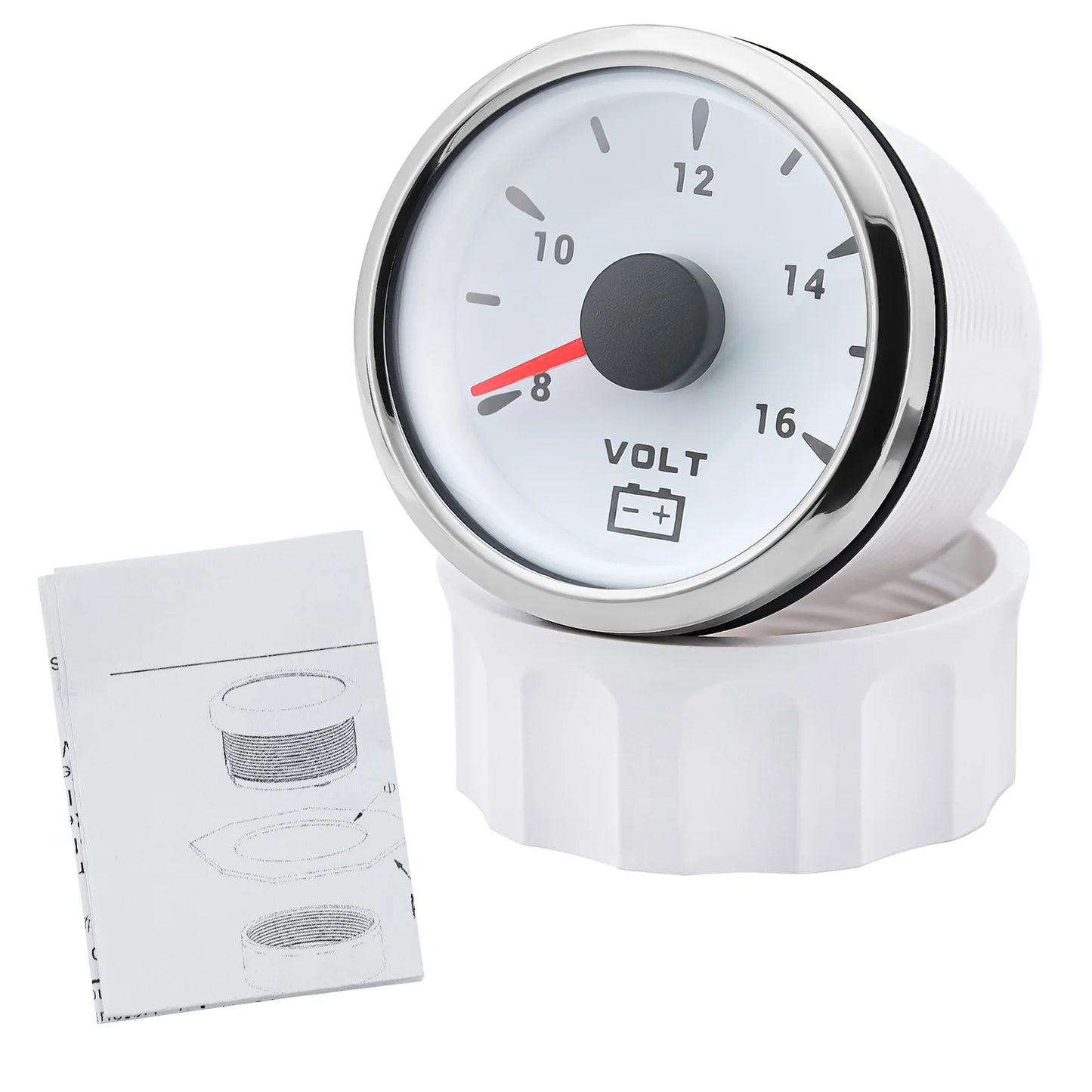 Universal 52mm volt meter Marine Auto Voltmeter 8-16V Waterproof Gauge For Motorcycle Car Boat Automobile With 7 Color Backlight