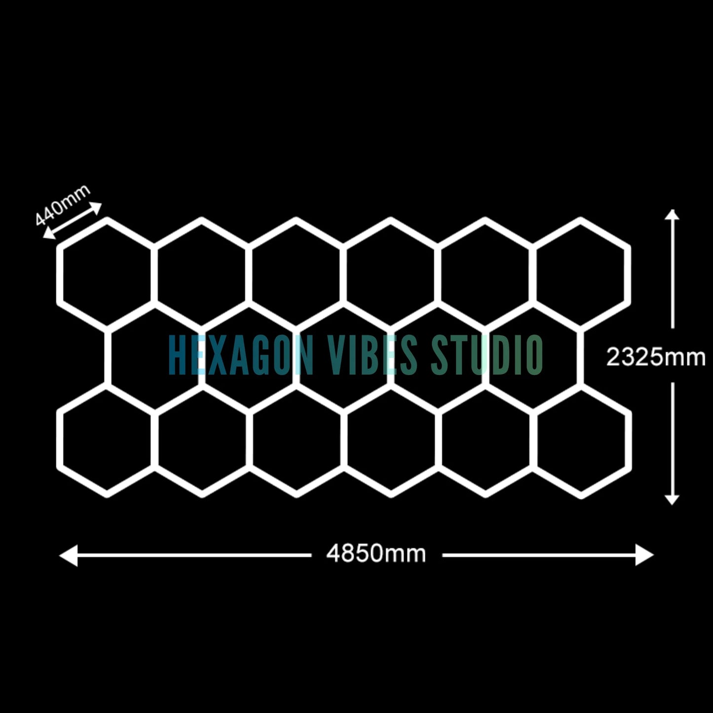 Garage Hexagon LED Light 50000H 6500K Ultra Bright for Home Gym Barbershop Car Detailing Bar Basement Workshop Ceiling Lighting