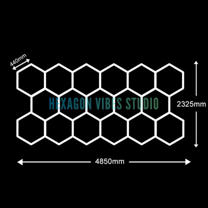 Garage Hexagon LED Light 50000H 6500K Ultra Bright for Home Gym Barbershop Car Detailing Bar Basement Workshop Ceiling Lighting