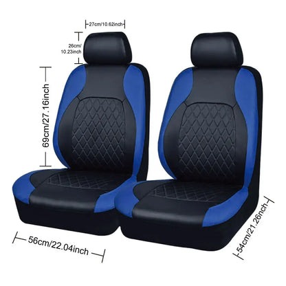 All Season Quited PU Leather Car Seat Cover Full Surrounded Seat Protector Waterproof Universal Fit Sedan Suv Pick-up Truck Seat