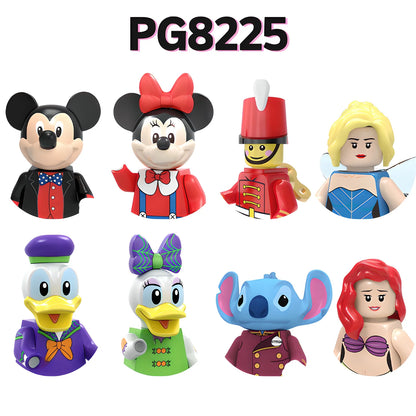 Disney Princess Building Block Figures Set, Elsa, Belle, Ariel, DIY Toy for Girls, Perfect Collectible and Children's Gift