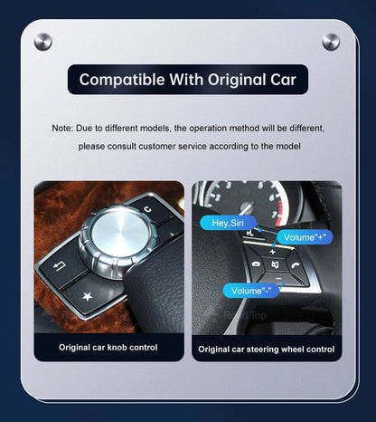 Road Top Wireless CarPlay for Mercedes Benz E-Class W212 E Coupe C207 NTG4.5/4.7/5.0 2011-2015 with Airplay Android Auto