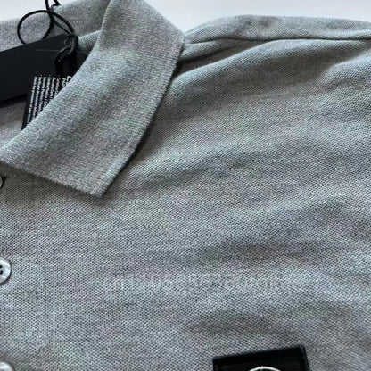 Top Compass Patch Long Sleeved Polo Shirt Spring Autumn All Cotton Casual Men's Luxury Golf Long Sleeved T-shirt Top Asian S-3XL