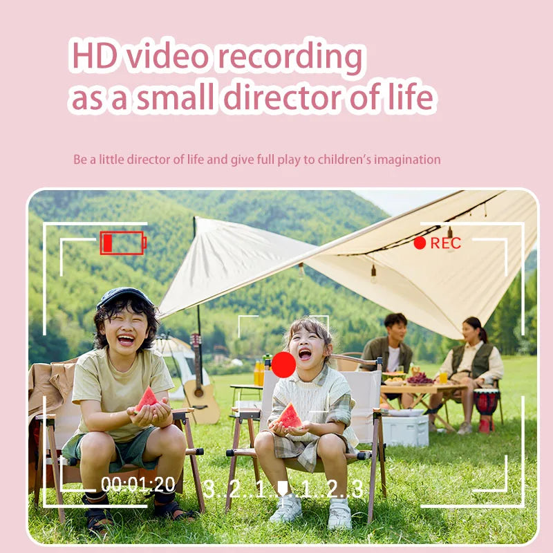 Children Digital Camera Photography Instant Camera Kids Video Recorder Toys for Girls Boys Best Birthday Gift 1080P HD Dual Lens