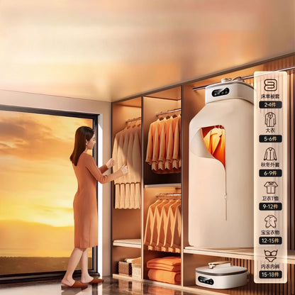 Portable dryer AI humidity recognition mite removal protective clothing light sound operation multi-functional winter heater