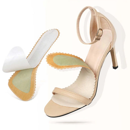 2 Pairs High Heel Insoles, Sweat Absorbent Self Adhesive Comfortable Anti Slip Soft Women Cushions Inserts Heel Sandals Inserts