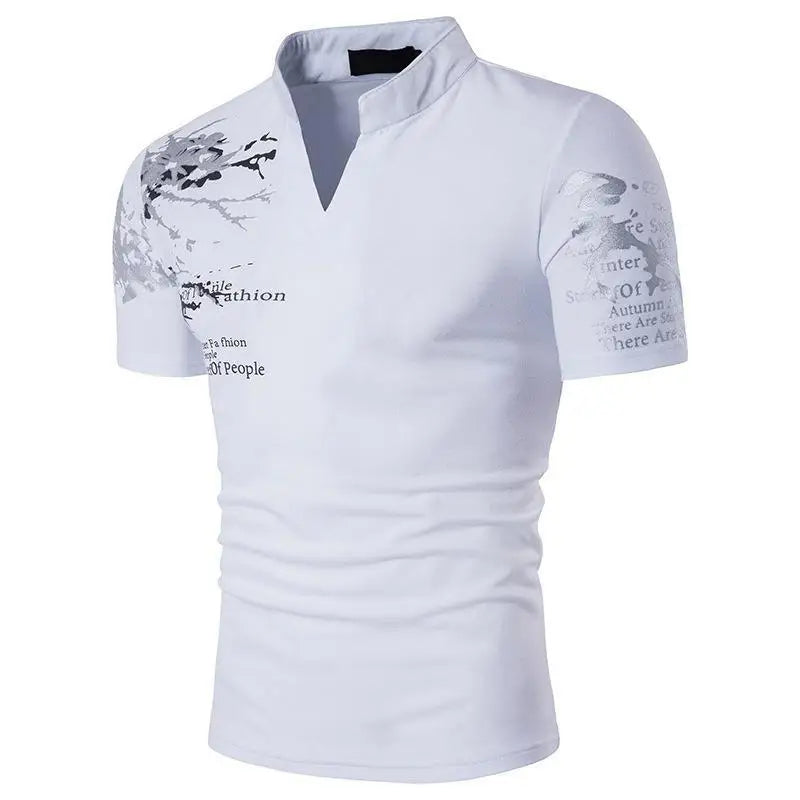New Short Sleeve T-shirt 2/1Pcs Mens Casual Polo Shirt Summer Fitness Ultralight Tops Sportswear V-Neck T-shirt Printed Pullover
