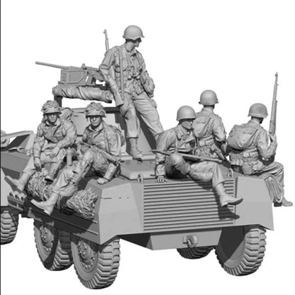 Rare Cast Resin Model Kit, 1/35 Full Team Posture Display, Resin Model, Needs To Be Assembled (excluding Vehicles)