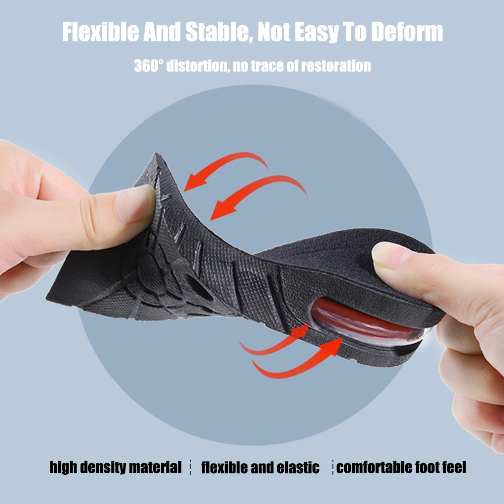 Height Increase Insoles Men Women Elevator Shoes Cushion Unisex Sneakers Heel Lifting Insert Heighten Half Insoles  Accessories