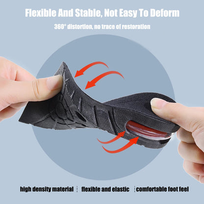 Height Increase Insoles Men Women Elevator Shoes Cushion Unisex Sneakers Heel Lifting Insert Heighten Half Insoles  Accessories