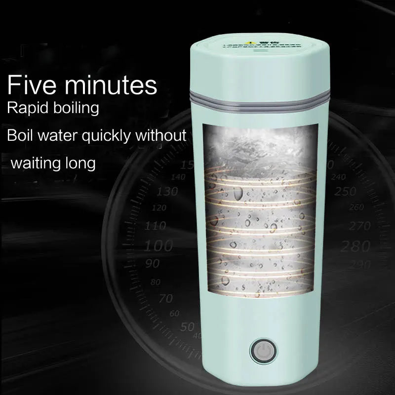 Portable Electric Kettle for Travel - Small Electric Thermos/Heating Cup/Bottle - Quick Boiling Hot Water Boiler/Heater/Warmer