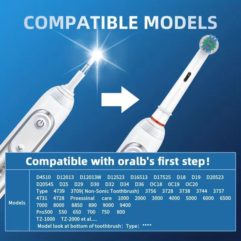 Replacement Brush Heads For Oral-B Electric Toothbrush Fit Advance Power/Pro Health/Triumph/3D Excel/Vitality Precision Clean