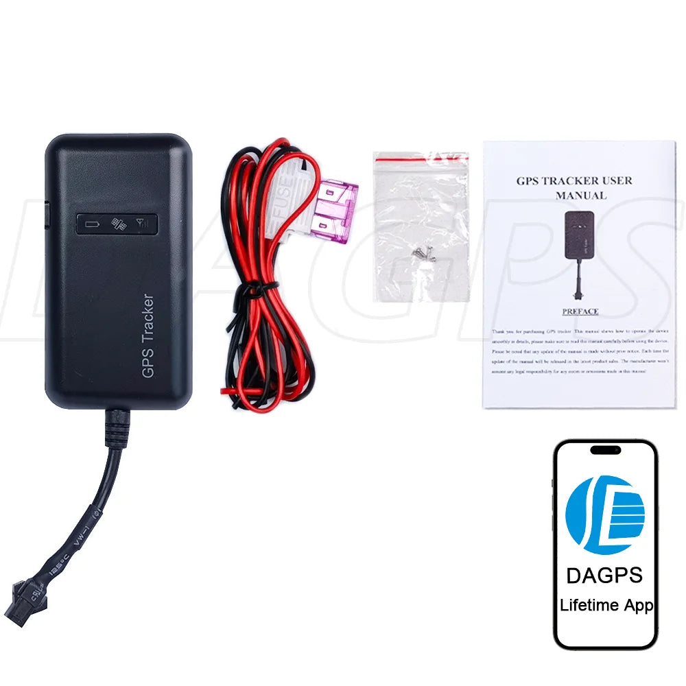 DAGPS Original Quad band High quality Motocycle car gps tracker gt02a google link real time tracking free shipping