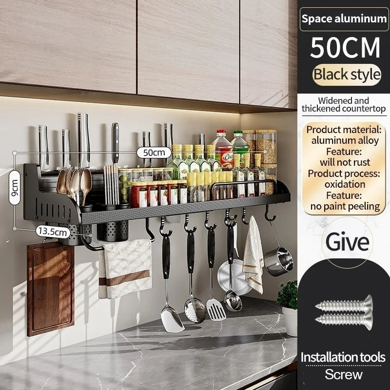 Kitchen Spice Storage Knives Holder Knife Stand Spice Rack Organizer Knives Holder Spoon and Chopsticks Rest Hanging Organizers