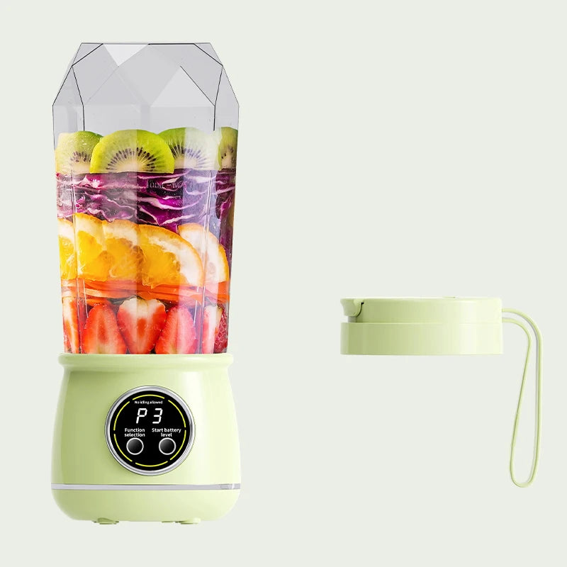 Portable juicer cup, 500ML Portable juicer, Multifunctional small Blender, easy to Clean, compact, convenient easy to operate