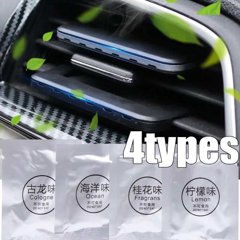 Car Aroma Diffuser Invisible Toggle Fragrance Strip Solid Balm Freshener Odor Eliminator Air Vent Clip Car Decoration Accessorie