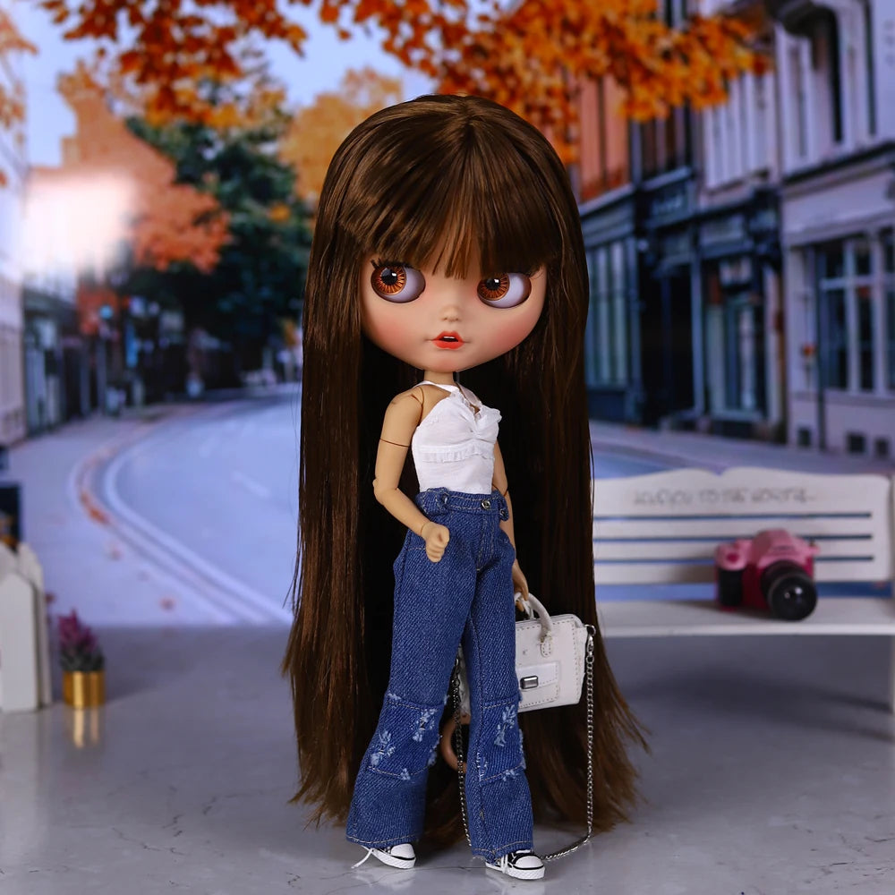 ICY DBS Blyth 1/6 BJD30cm Brown Hair Open End Doll, please refer to the doll options selection, suitable for gift giving