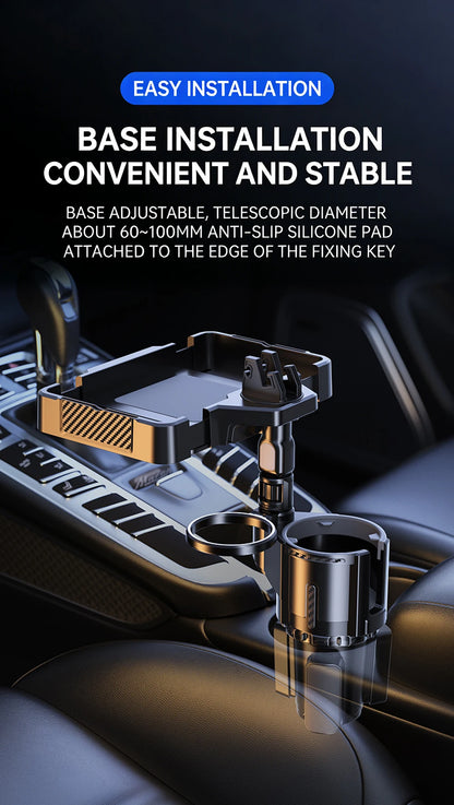 Cup Holder Tray for Car Dual Cap Holder 4 In 1 Adjustable Car Cup Holder Car Drink Phone Holders Snack Tray Expander