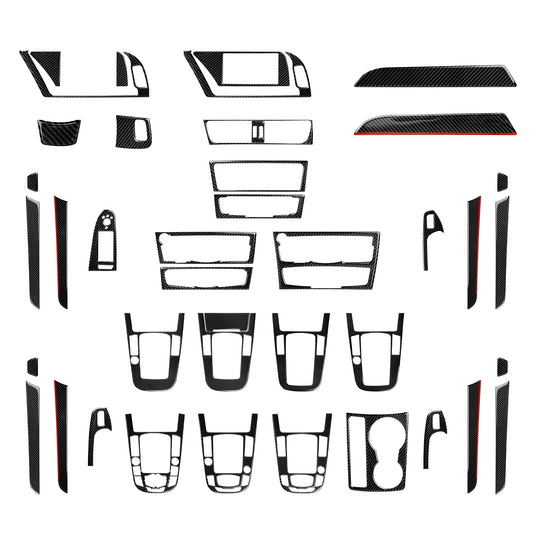 Car Center Console Gear Shift Panel Set, For Audi A4 S4 RS4 A5 S5 RS5 (2007-2016) Carbon Fiber Interior Sticker Trim Accessories
