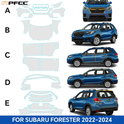 9Mil For Subaru Forester 2022-2024 PPF TPU Pre-cut Paint Protection Film Anti-Scratch Invisible Clear Resistant Car Wrap Film