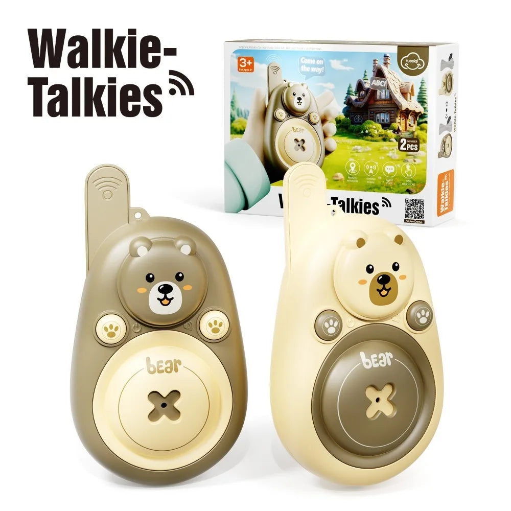 Remote Intercom 2pcs Walkie Talkies Radio Transmitter For Kids Remote Wireless Transmitter Page Cartoon Toys