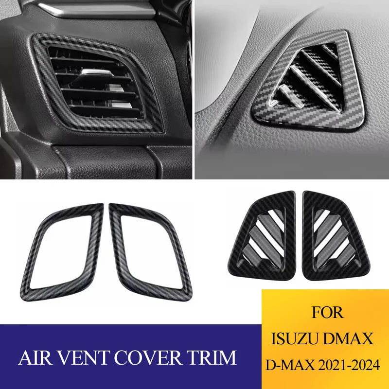 Car Front Air Outlet Cover For Isuzu Dmax D-max 2021 2022 2023 2024 AC Vent Sticker Decoration Trim Interior Accessories