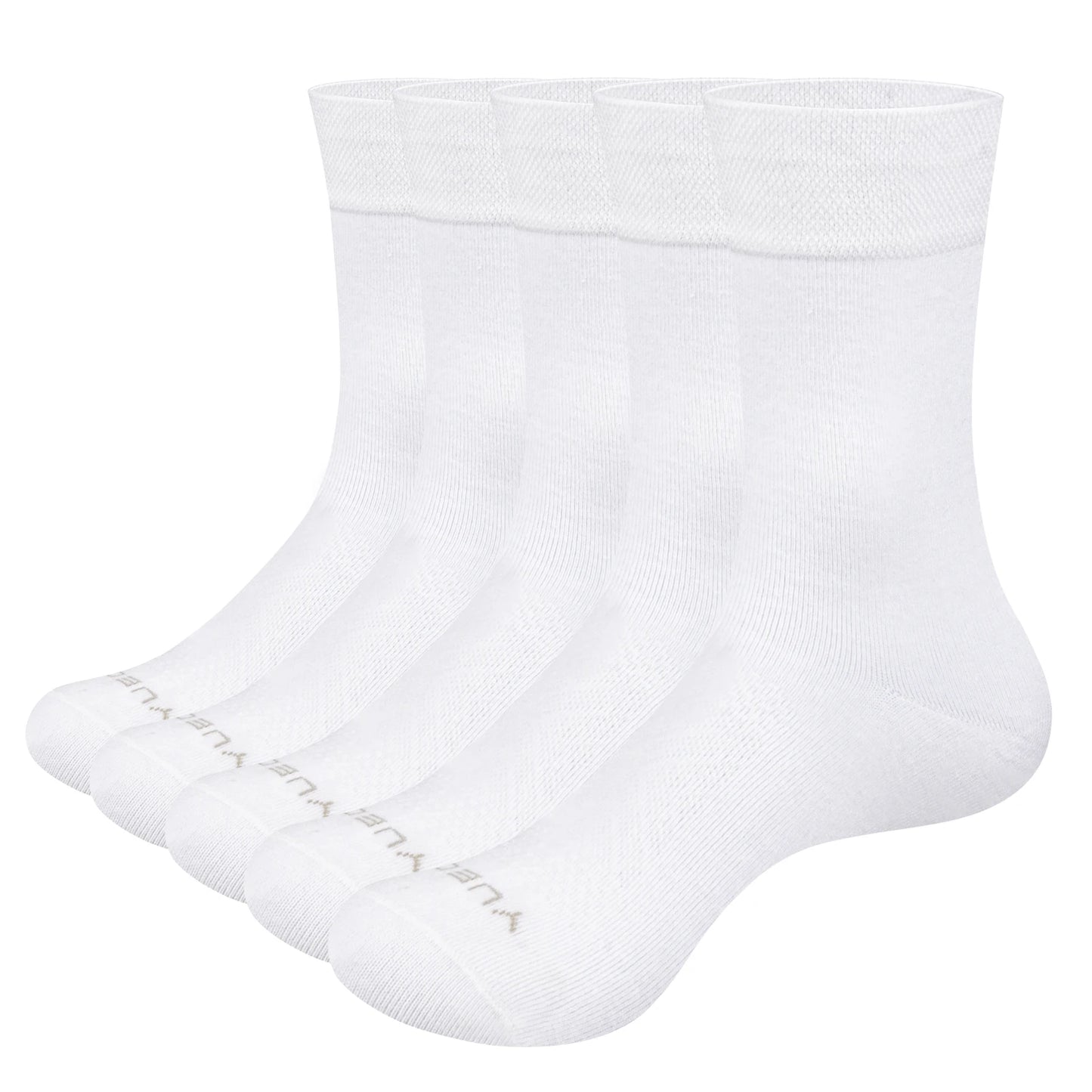 YUEDGE Mens Socks Breathable Comfortable Thin Cotton Socks Classic Casual Mid Crew Calf Business Dress Socks For Size 37-46