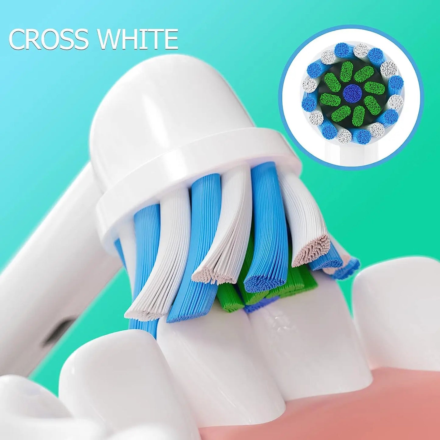 4-12pcs EB50 Cross Action Replacement Brush Heads For Oral B D12 D16 D100 3757 3709 pro3 pro1max electric toothbrush