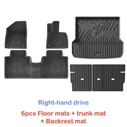 Car Floor Mats For 5 Seats Zeekr 7X 2024 2025 2026 All-Weather Cargo Liner Trunk Mat TPE Waterproof Floor Liner RHD LHD